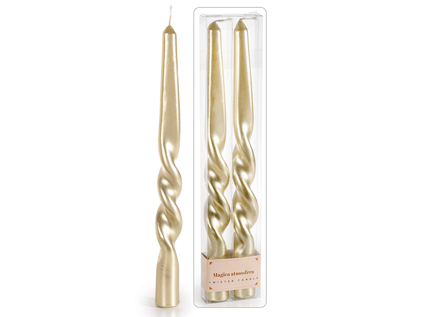 Scatola 2 Candele Torchon
