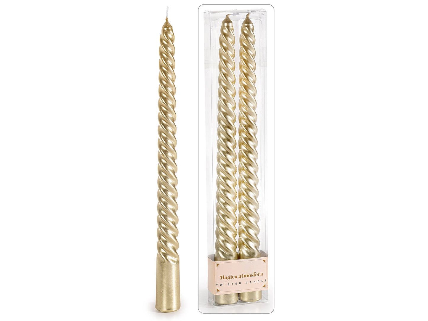 Scatola 2 Candele Torchon