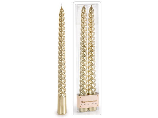 Scatola 2 Candele Torchon