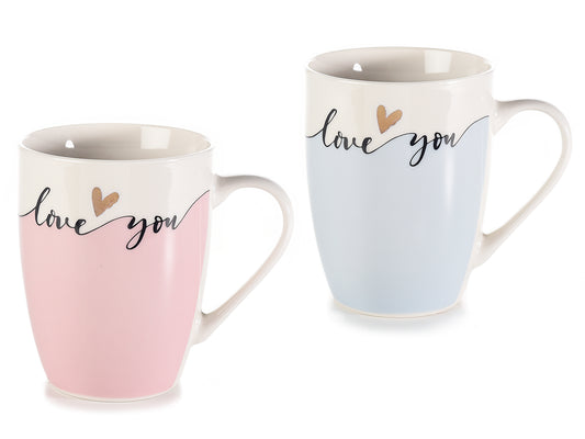 Tazza Mug - Porcellana Colorata con Cuore in Oro Vero