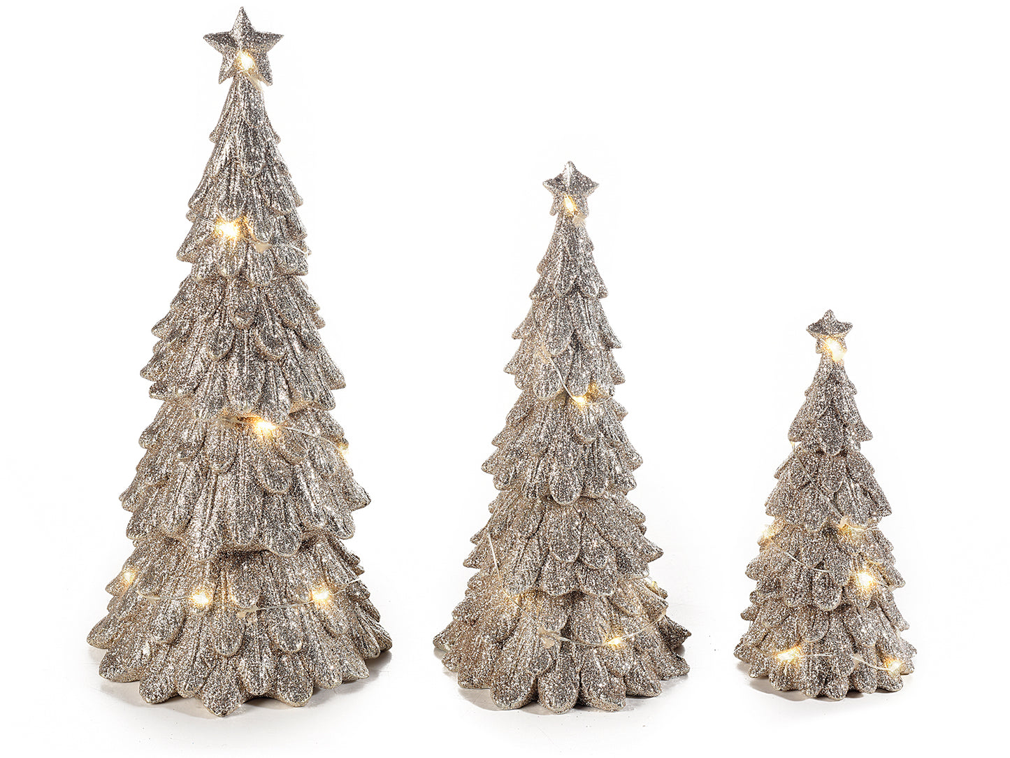 Set 3 Alberi Glitterati