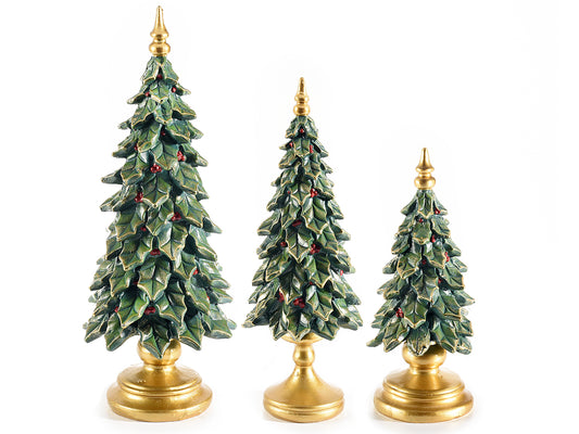 Set 3 Alberi c/Agrifoglio e Bacche